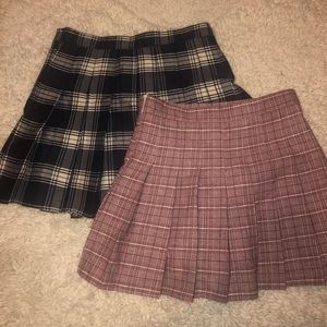 💓Pleated Plaid Mini Skirts💓